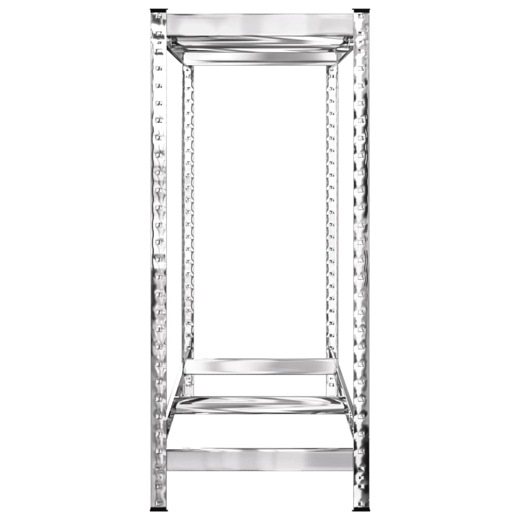 3 db ezüstszínű 2-szintes acél gumiabroncstartó 110x40x110 cm