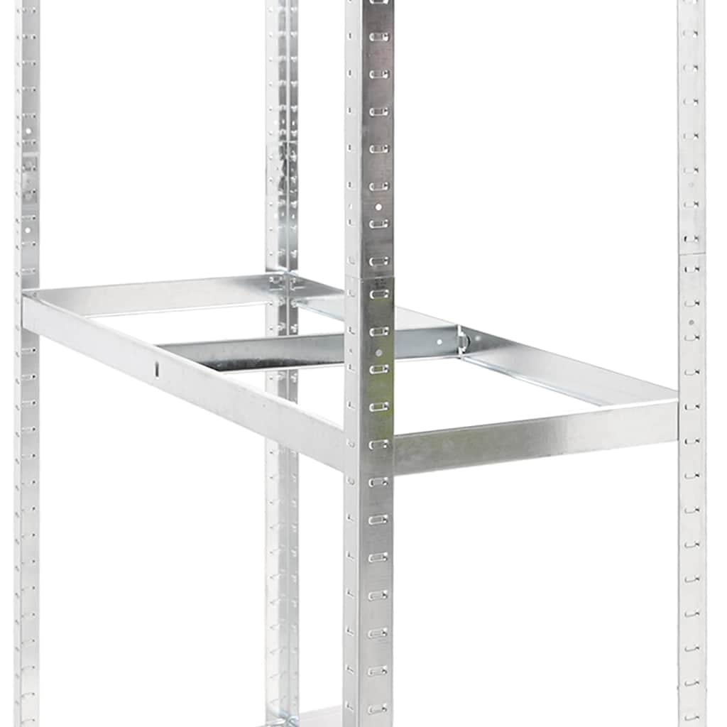 4 db ezüstszínű 3 szintes acél gumiabroncstartó 110x40x200 cm