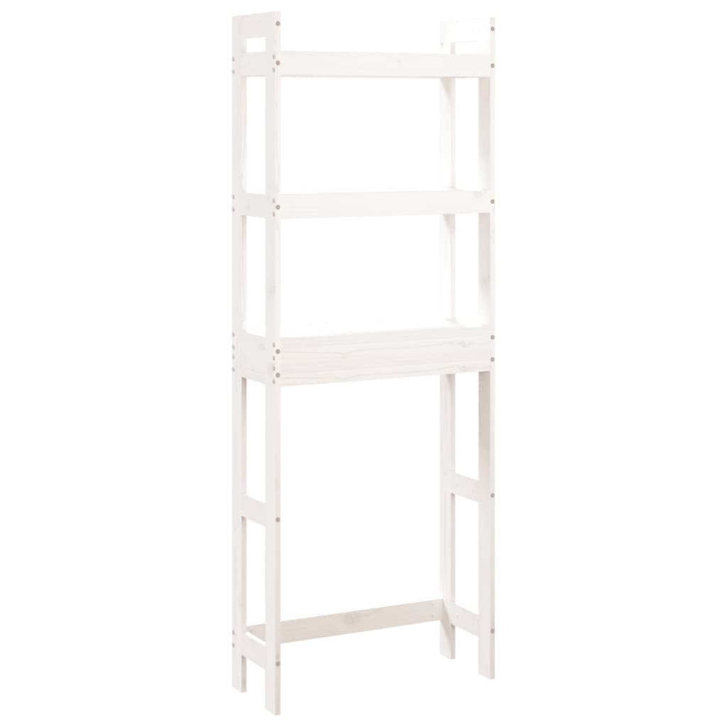 Fehér fenyőfa fürdőszoba állvány 63x26x171 cm Fehér fenyőfa fürdőszoba állvány 63x26x171 cm