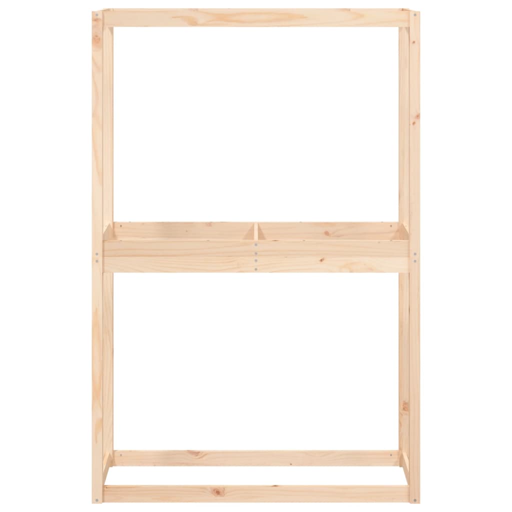 Tömör fenyőfa gumiabroncstartó állvány 120x40x180 cm