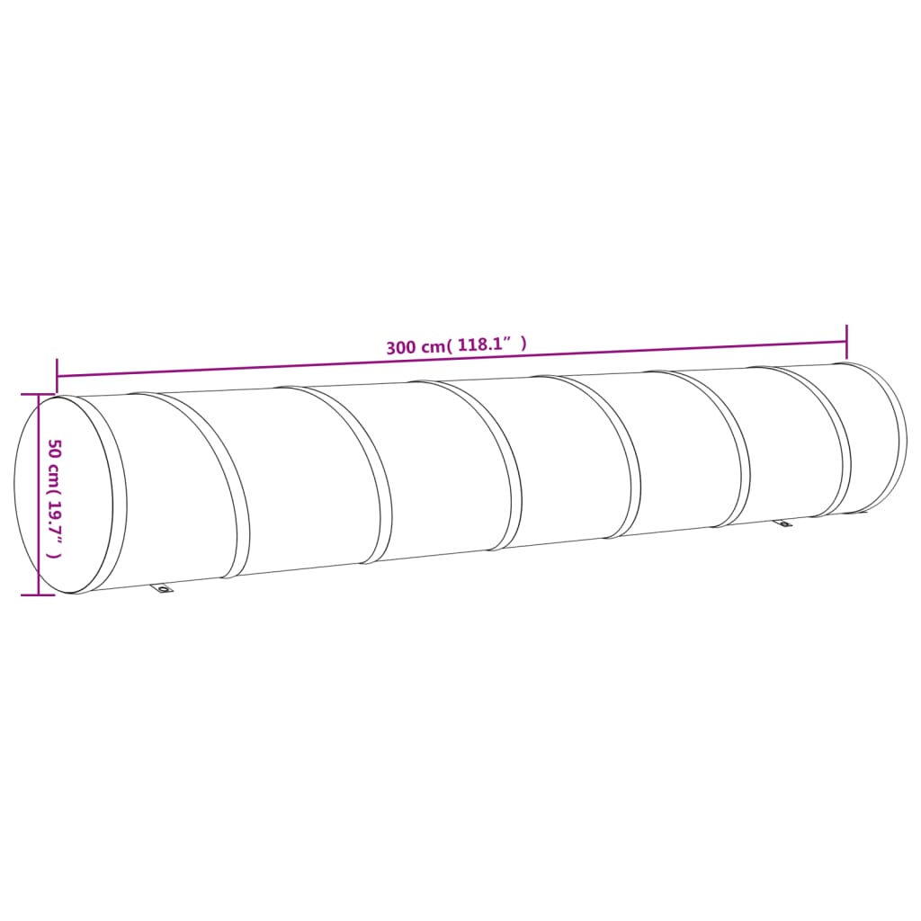 Kék poliészter kutyaalagút ø50 x 300 cm