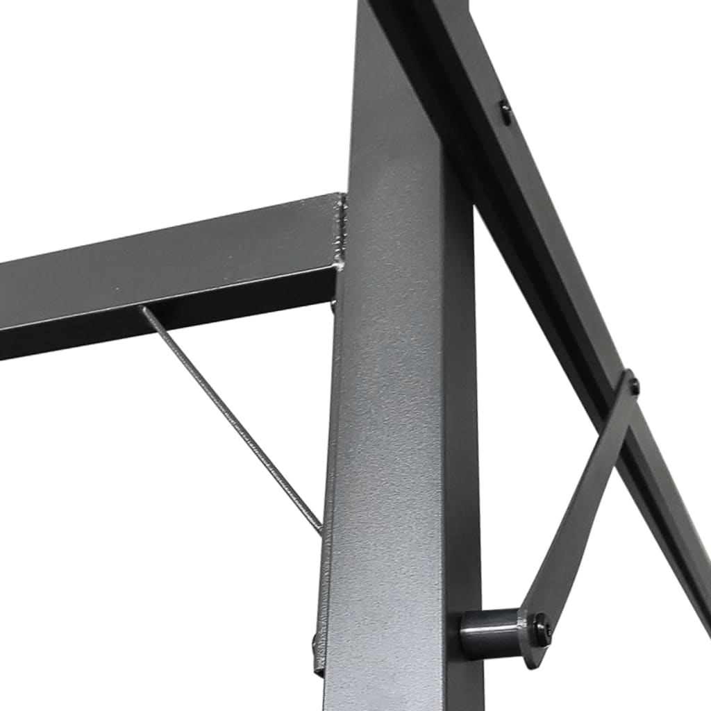 Tópszínű pergola behúzható tetővel 395 x 292 x 230 cm