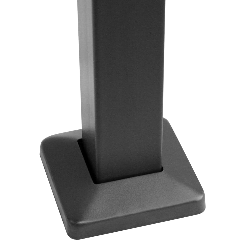 Antracit acél grillező pavilon oldalsó polcokkal 240x150x243 cm