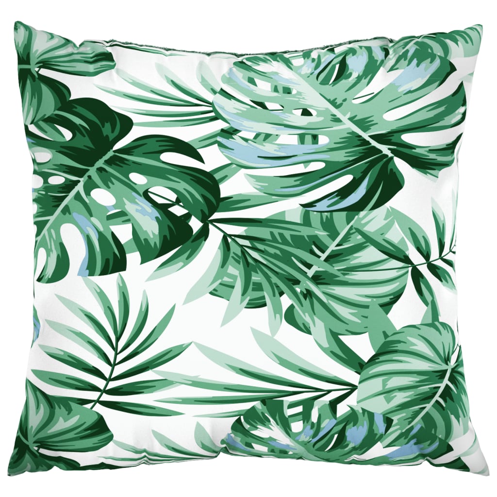 4 db levélmintás szövet kanapépárna 60 x 60 cm