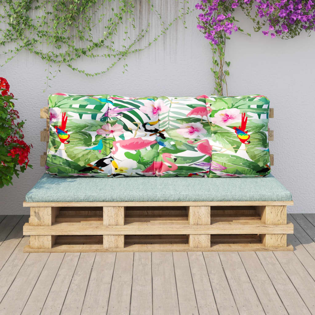 Többszínű szövet raklapkanapé párna 120 x 40 x 12 cm