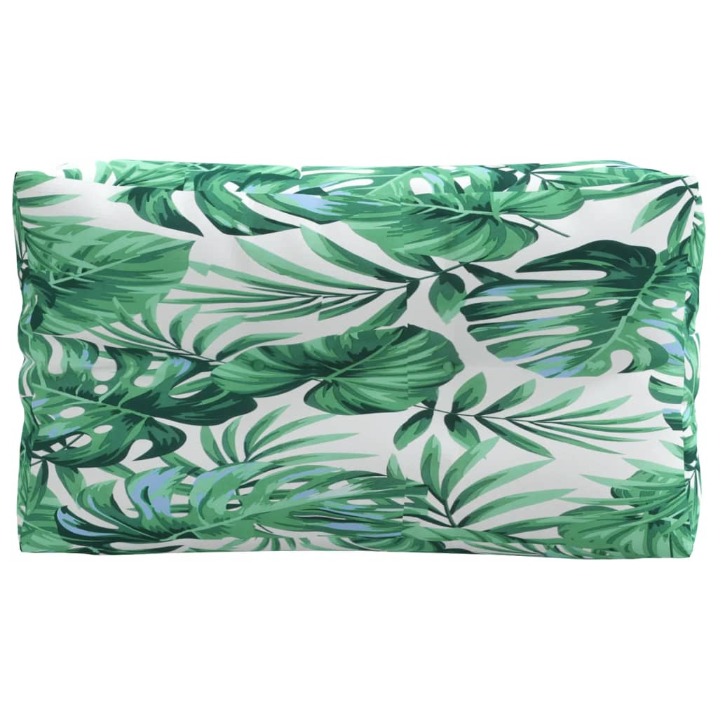 2 db levélmintás szövet raklapkanapé párna