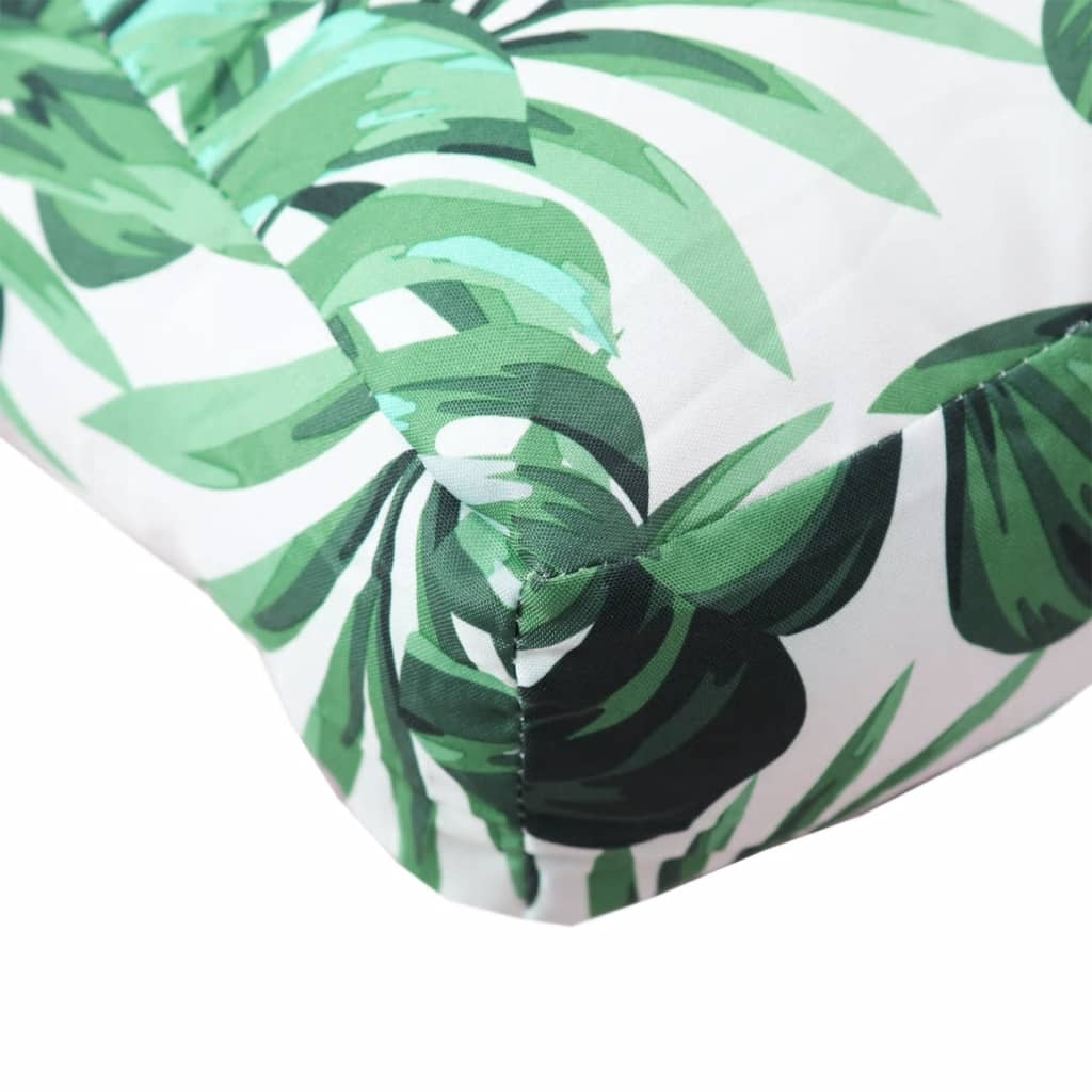 2 db levélmintás szövet raklapkanapé párna