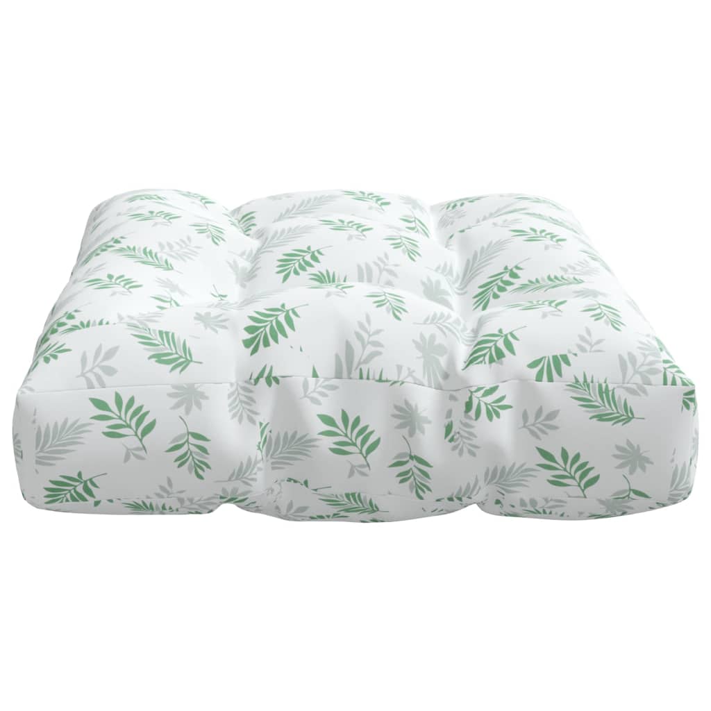 2 db levélmintás szövet raklapkanapé párna