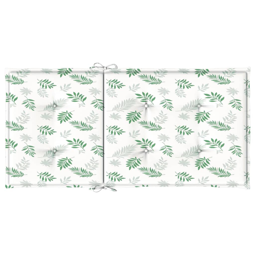 6 db levélmintás szövet alacsony háttámlájú székpárna