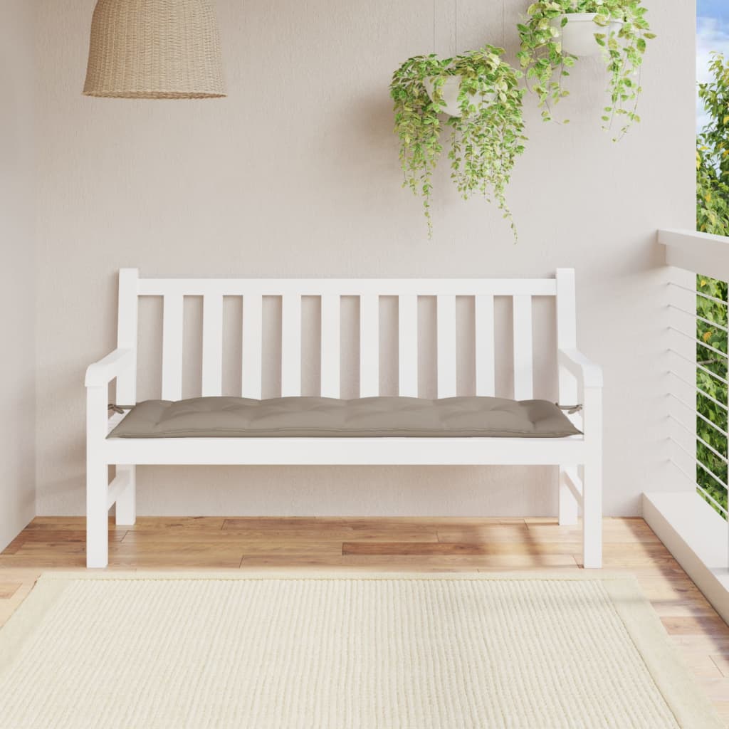 Tópszínű oxford szövet kerti padpárna 150 x 50 x 7 cm