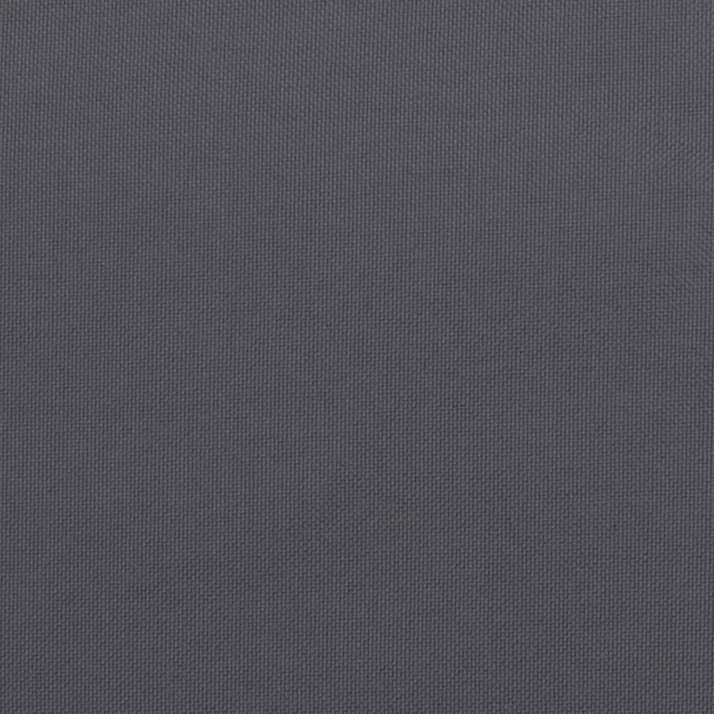 Antracitszürke oxford szövet kerti padpárna 180 x 50 x 7 cm