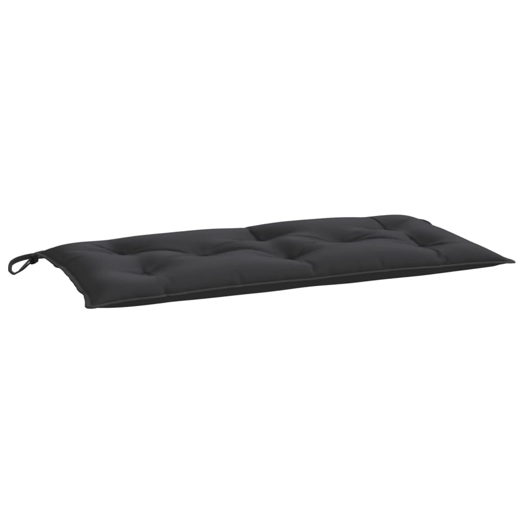 2 db fekete oxford szövet kerti padpárna 100 x 50 x 7 cm