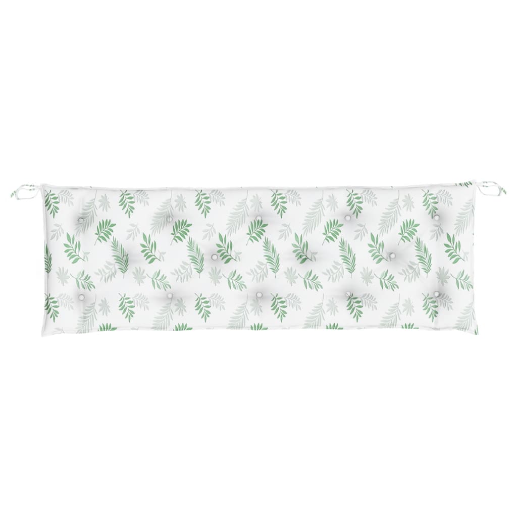 2 db levélmintás szövet kerti padpárna 150 x 50 x 7 cm