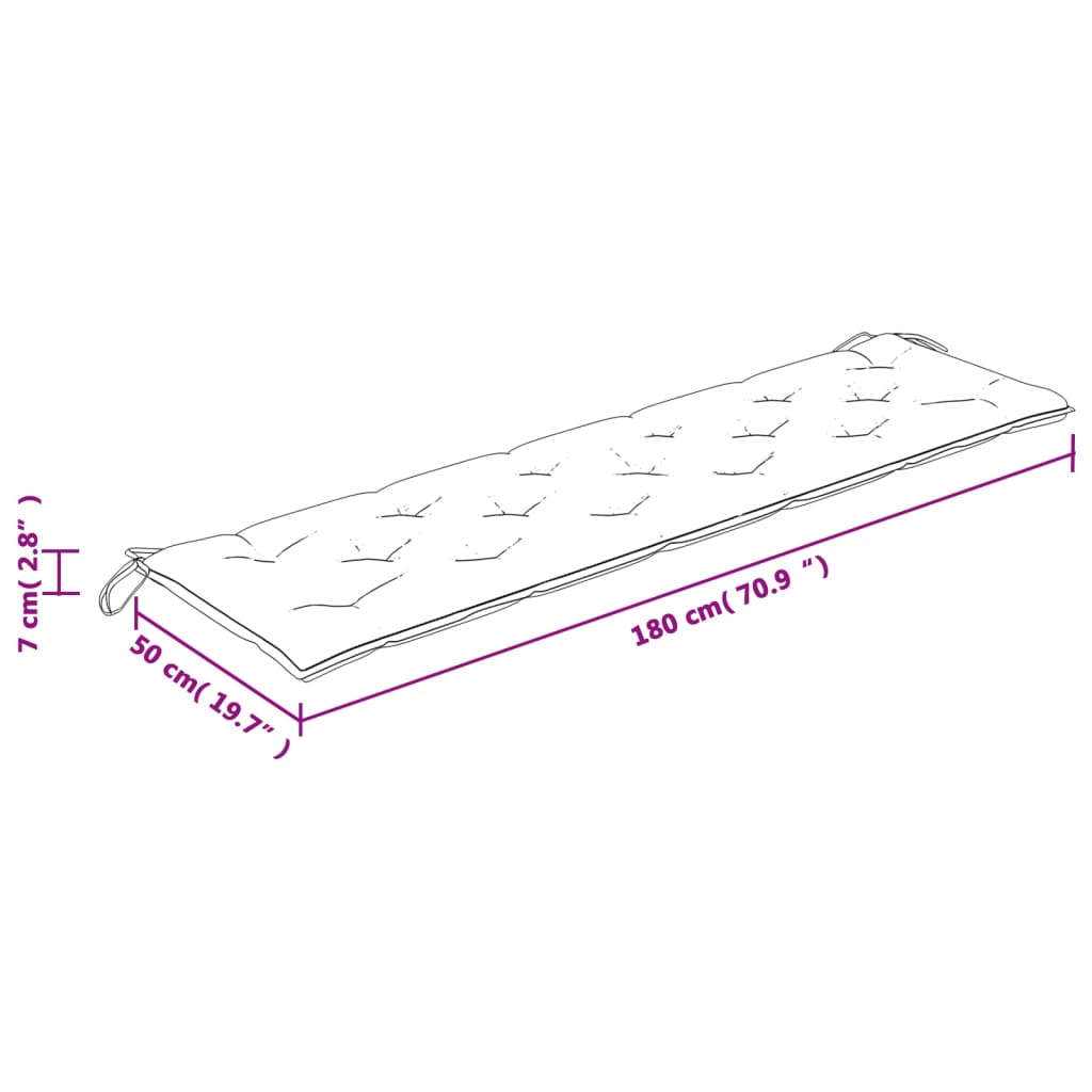 2 db levélmintás szövet padpárna 180 x 50 x 7 cm