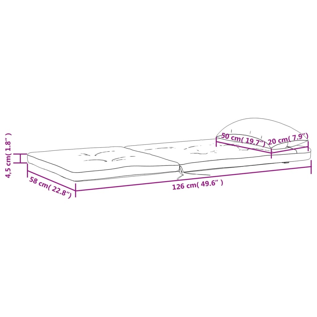 2 db fekete oxford-szövet adirondack-székpárna
