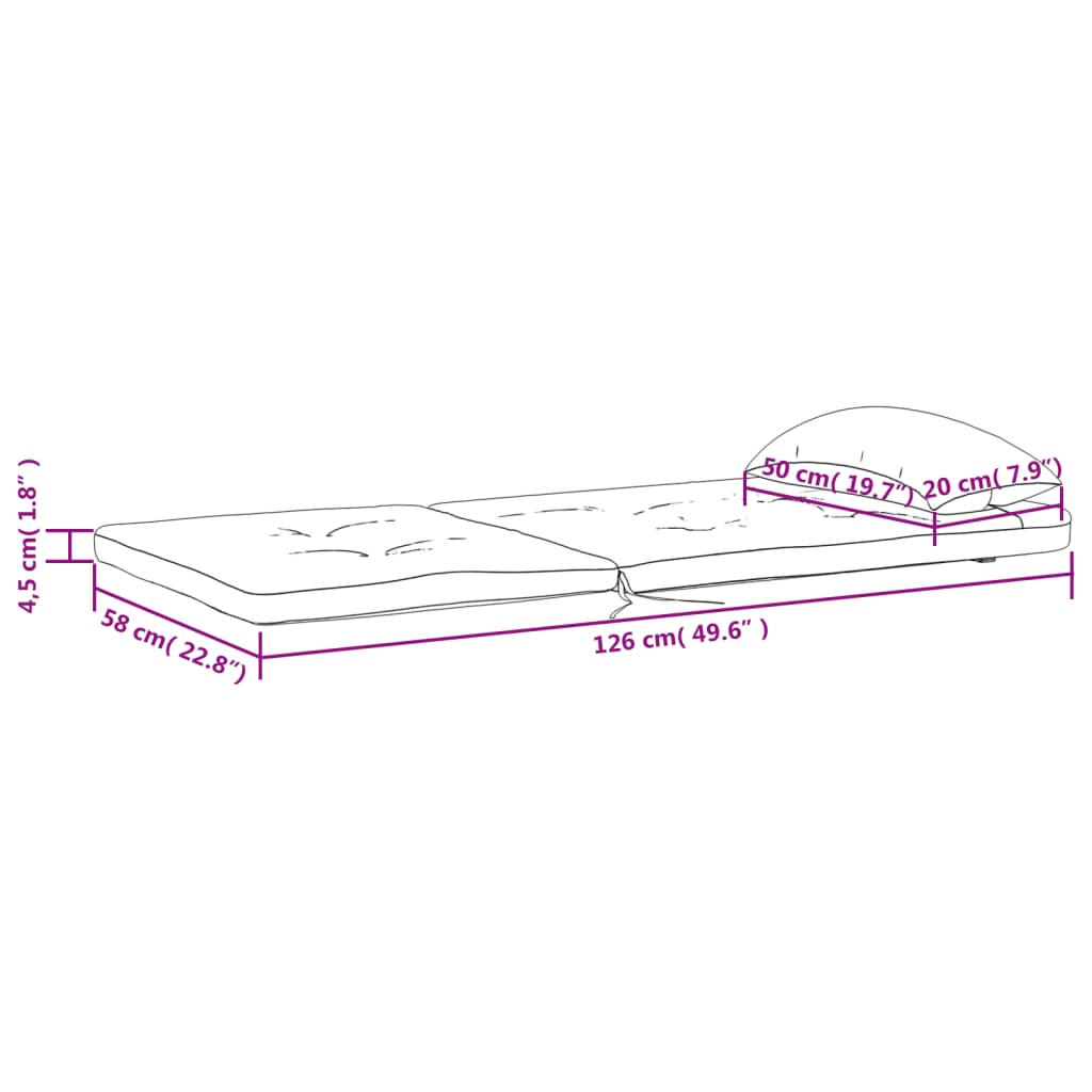 2 db fekete kockás oxford-szövet adirondack-székpárna