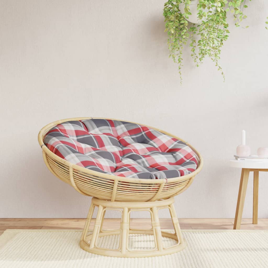 Piros kockás oxford-szövet kerek párna ø 100 x 11 cm