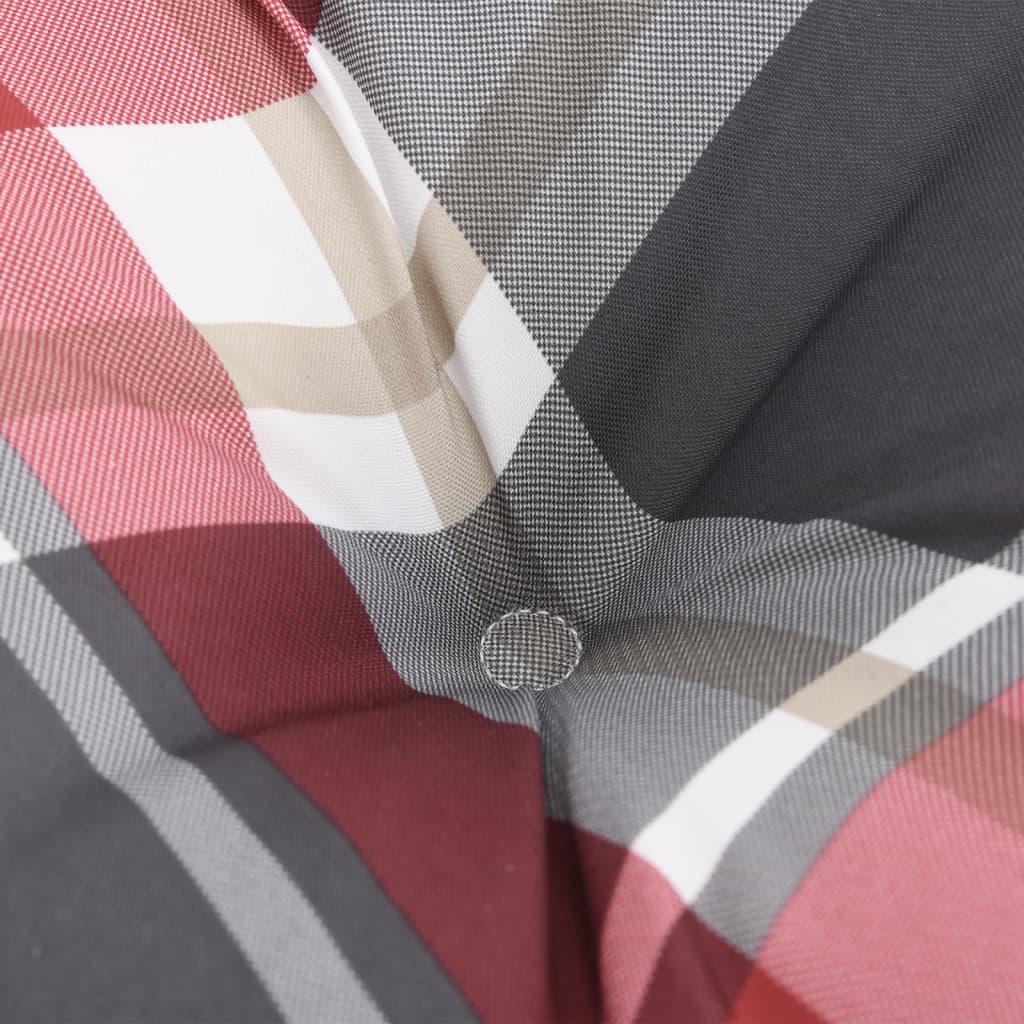 Piros kockás oxford-szövet kerek párna ø 100 x 11 cm