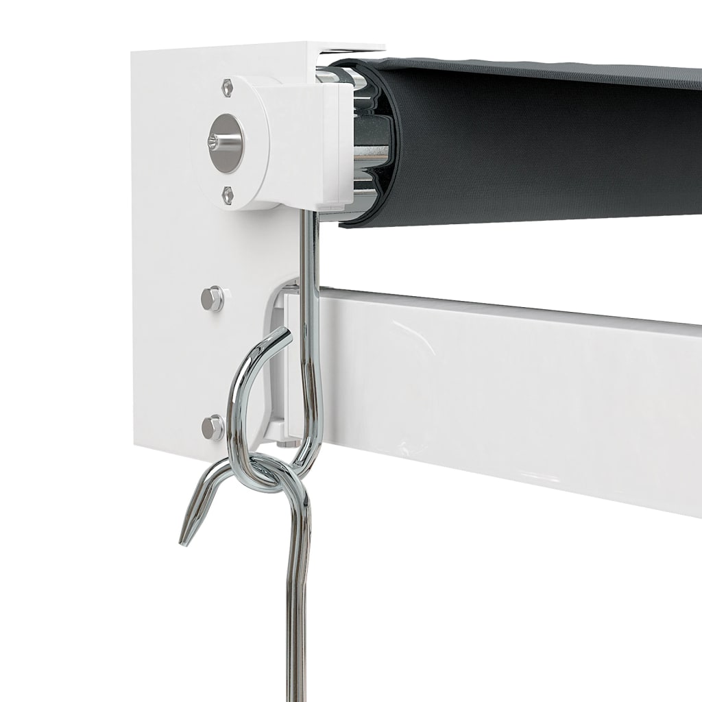 Antracit szövet és alumínium behúzható napellenző 4,5 x 3 m