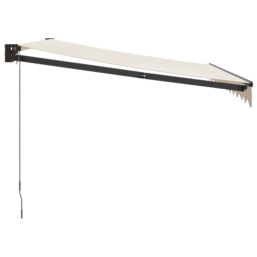 Krémszínű szövet és alumínium behúzható napellenző 3 x 2,5 m