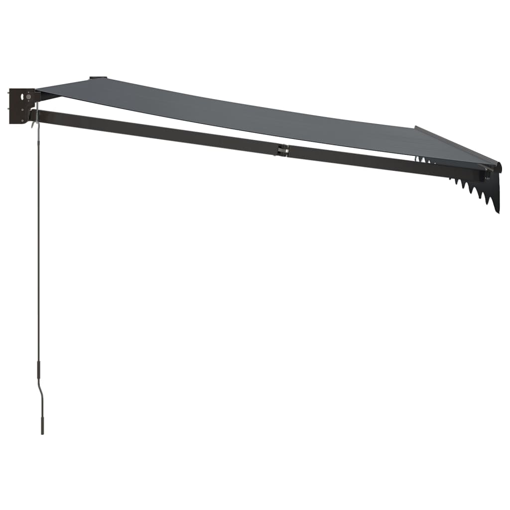 Antracit szövet és alumínium behúzható napellenző 3 x 2,5 m