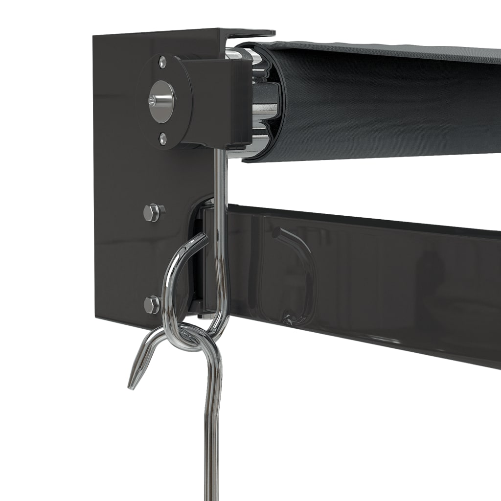 Antracit szövet és alumínium behúzható napellenző 3 x 2,5 m