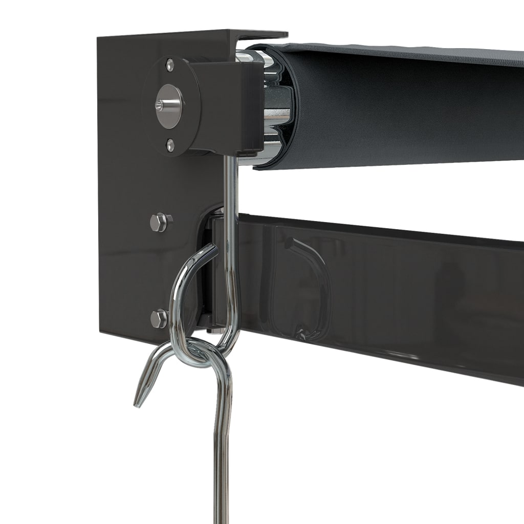 Antracit szövet és alumínium behúzható napellenző 4 x 3 m