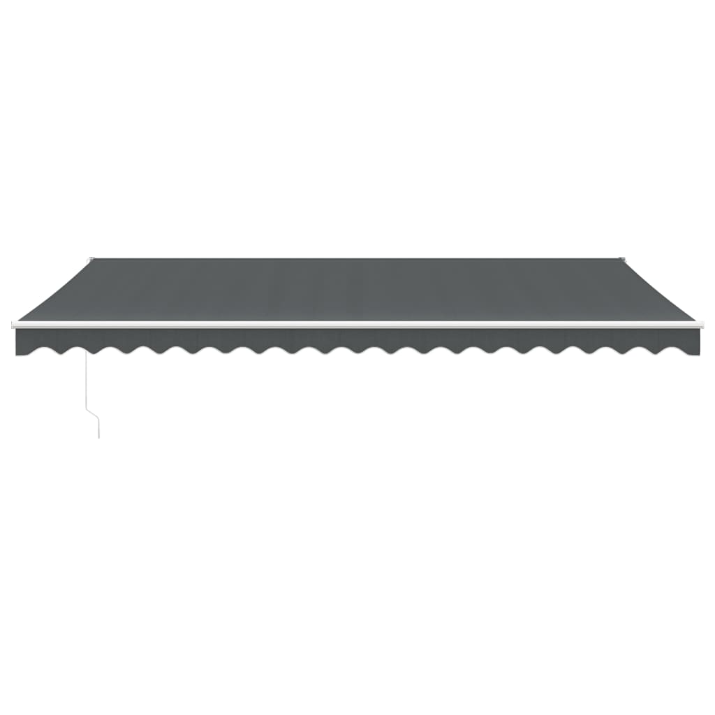 Antracit szövet és alumínium behúzható napellenző 5 x 3 m