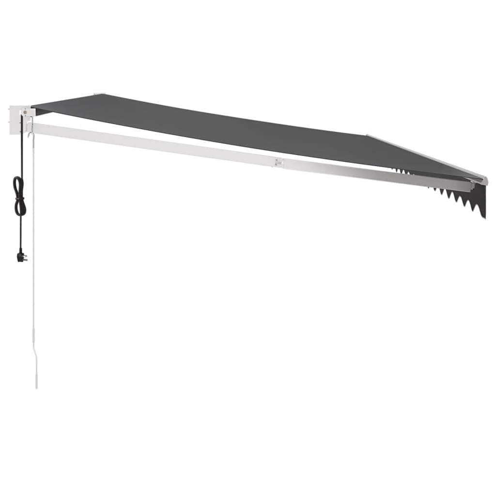 Antracit szövet és alumínium behúzható napellenző 5 x 3 m