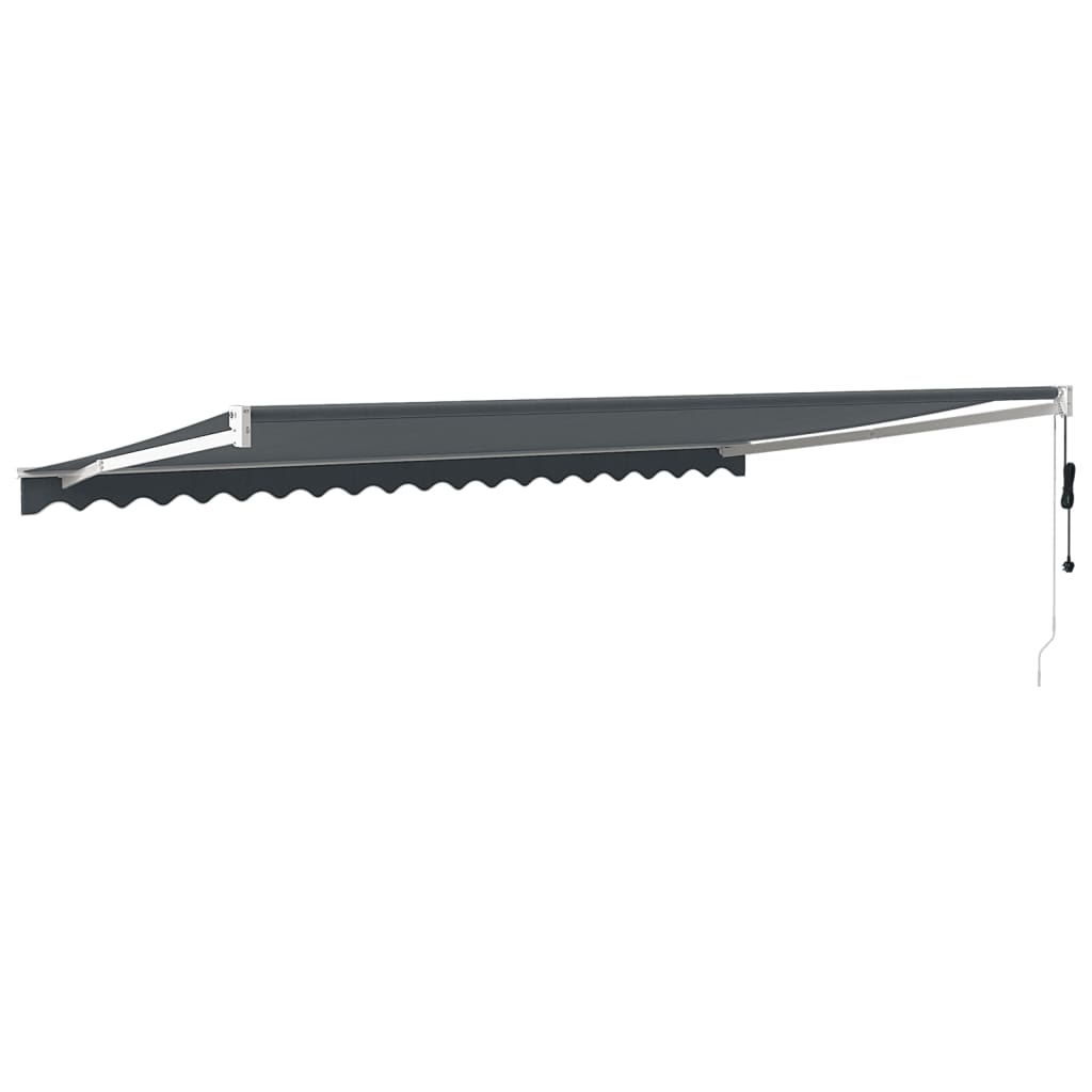 Antracit szövet és alumínium behúzható napellenző 5 x 3 m