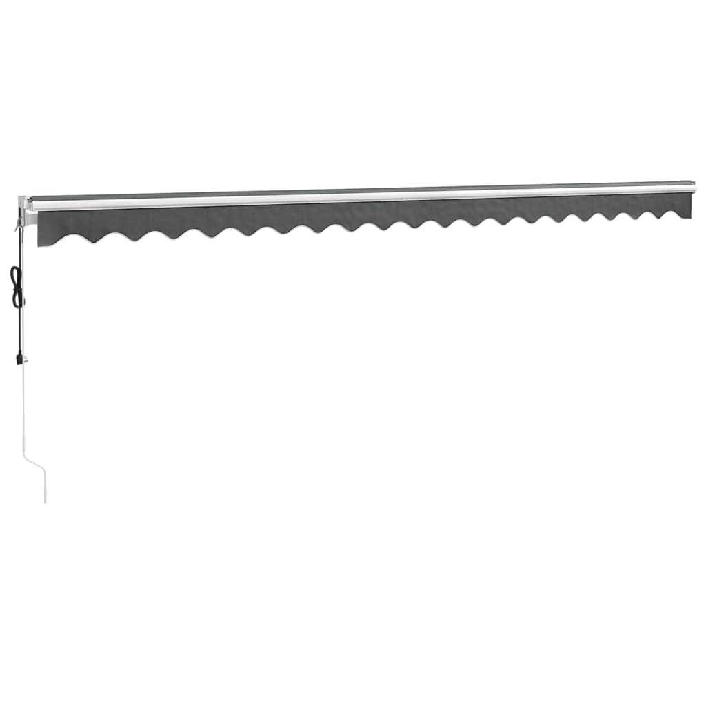 Antracit szövet és alumínium behúzható napellenző 5 x 3 m