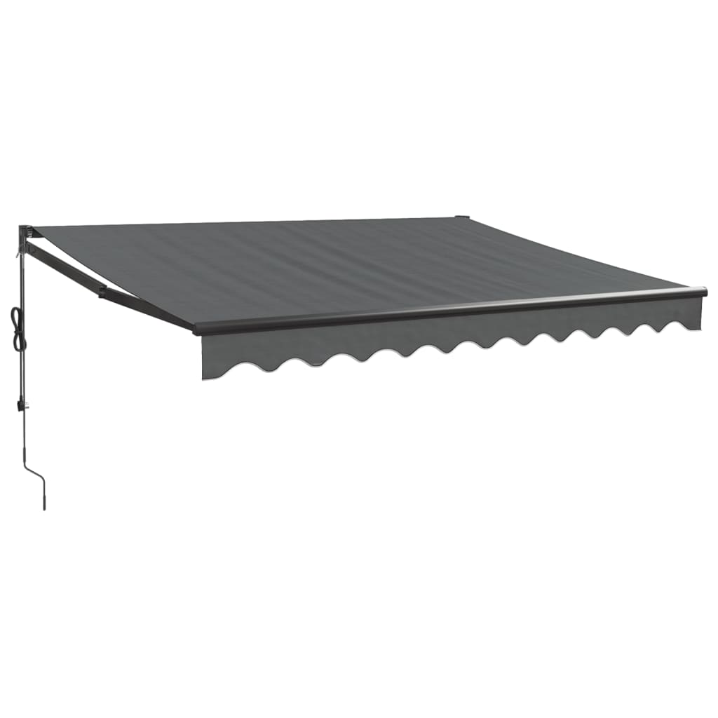 Antracit szövet és alumínium behúzható napellenző 3 x 2,5 m