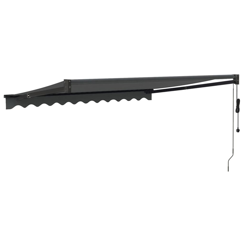 Antracit szövet és alumínium behúzható napellenző 3 x 2,5 m