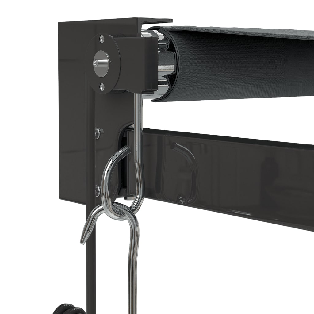 Antracit szövet és alumínium behúzható napellenző 3 x 2,5 m