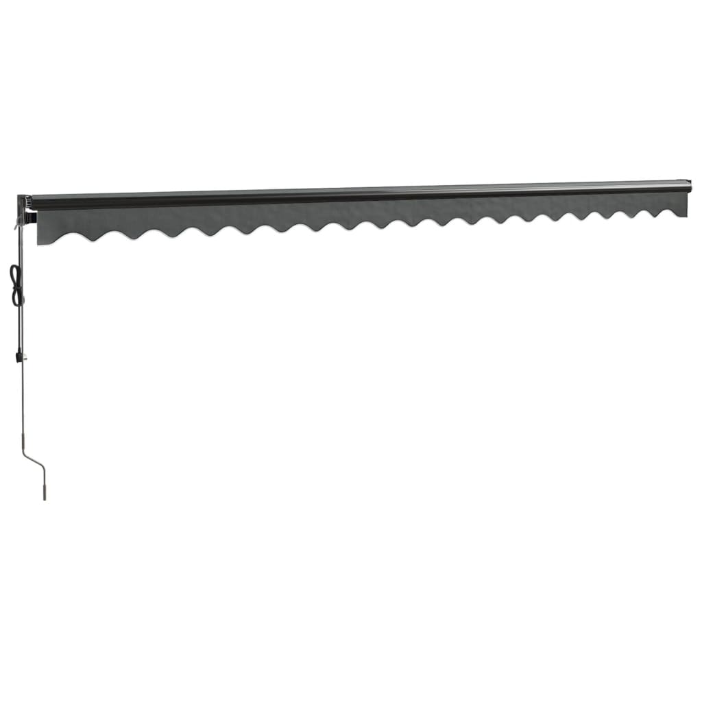 Antracit szövet és alumínium behúzható napellenző 5 x 3 m