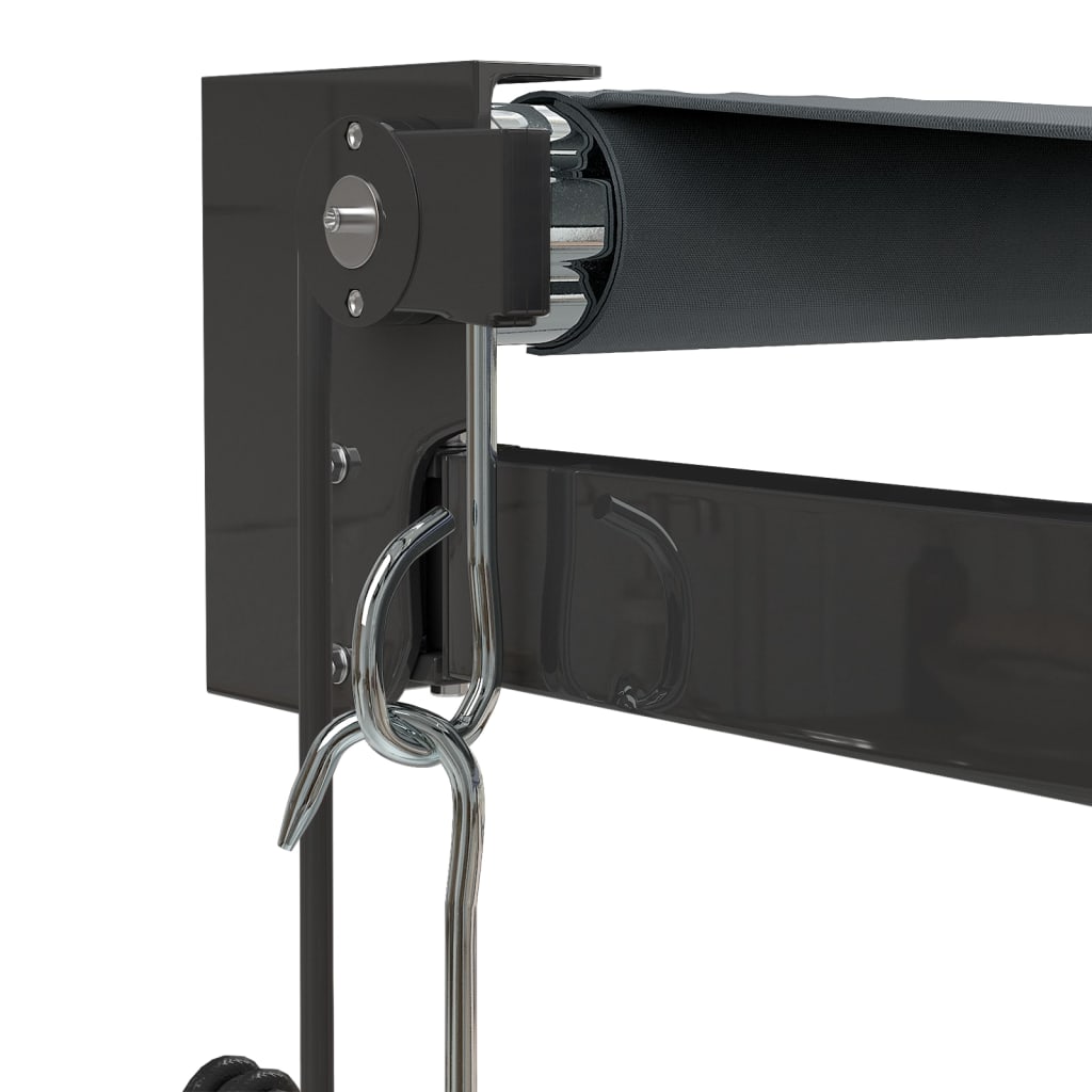 Antracit szövet és alumínium behúzható napellenző 5 x 3 m