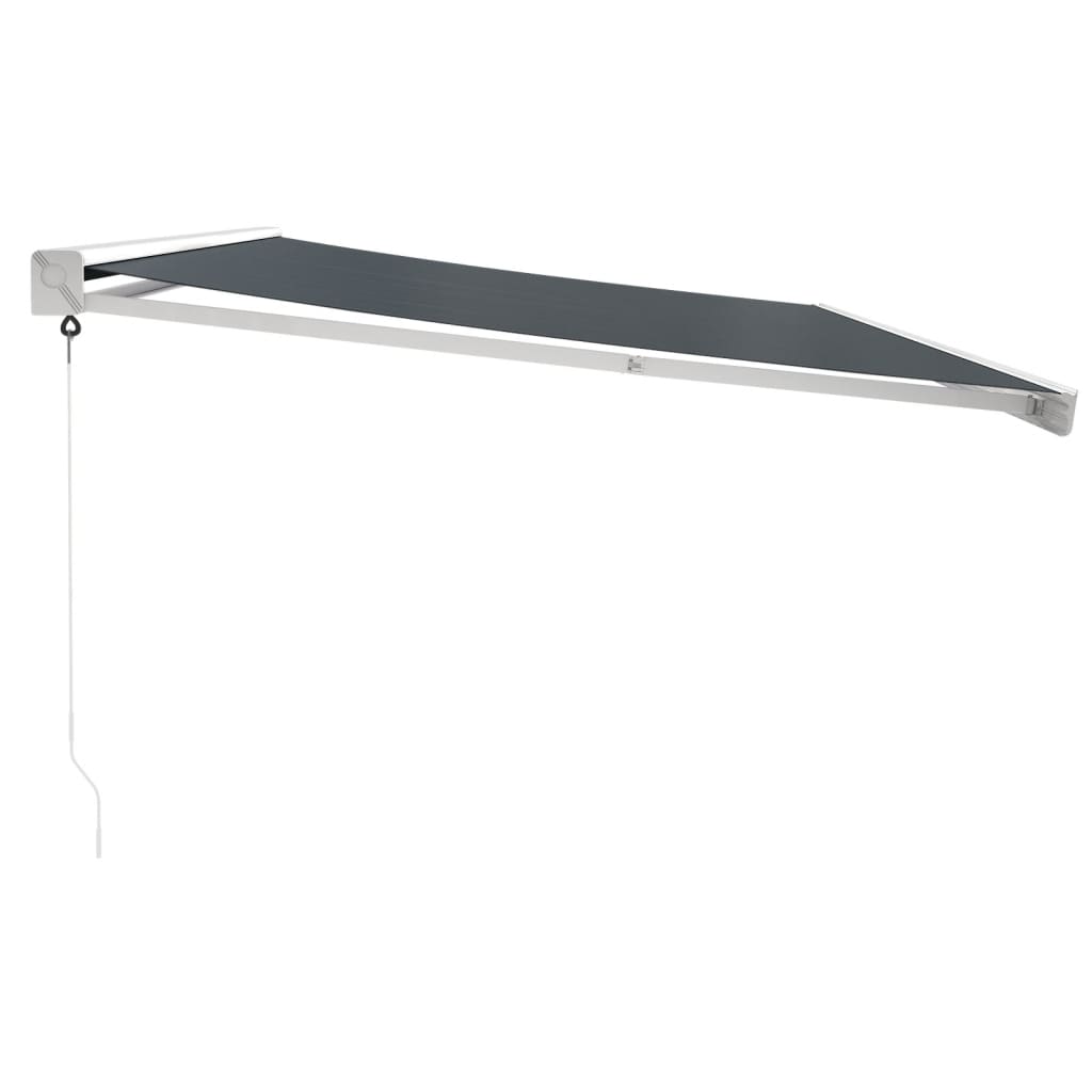 Antracit szövet és alumínium behúzható napellenző 5 x 3 m