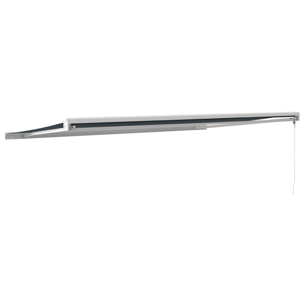 Antracit szövet és alumínium behúzható napellenző 5 x 3 m