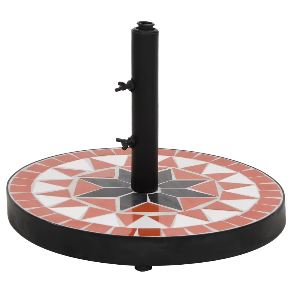 Terrakotta és fehér kerek napernyő talp 12 kg