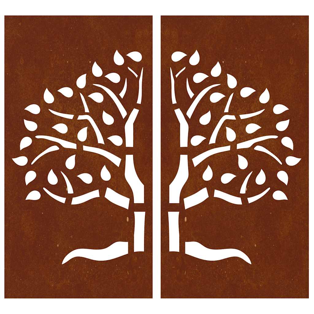 2 db famintás corten acél kerti faldísz 105 x 55 cm