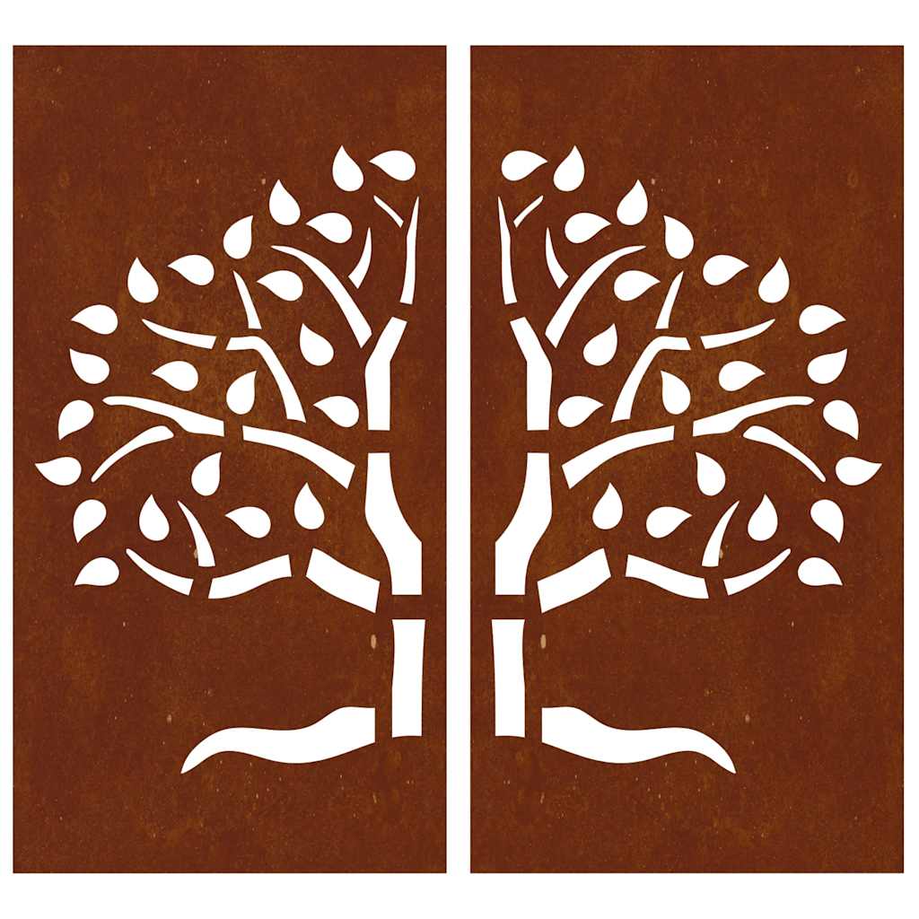 2 db famintás corten acél kerti faldísz 105 x 55 cm