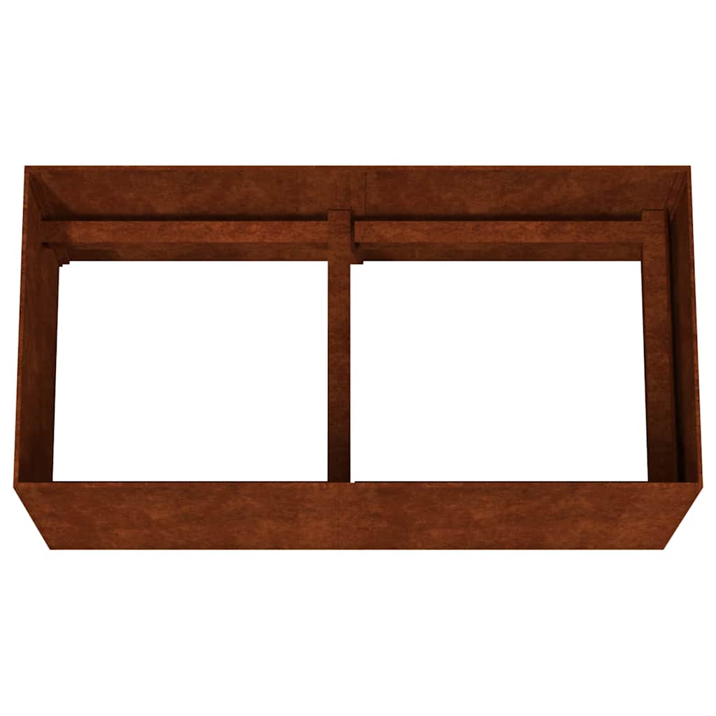 Corten acél növénytartó 80 x 40 x 40 cm