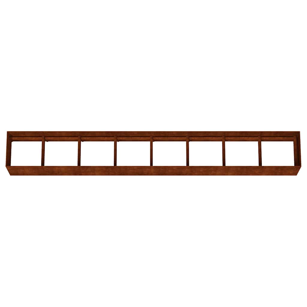 Corten acél kerti magaságyás 360 x 40 x 40 cm