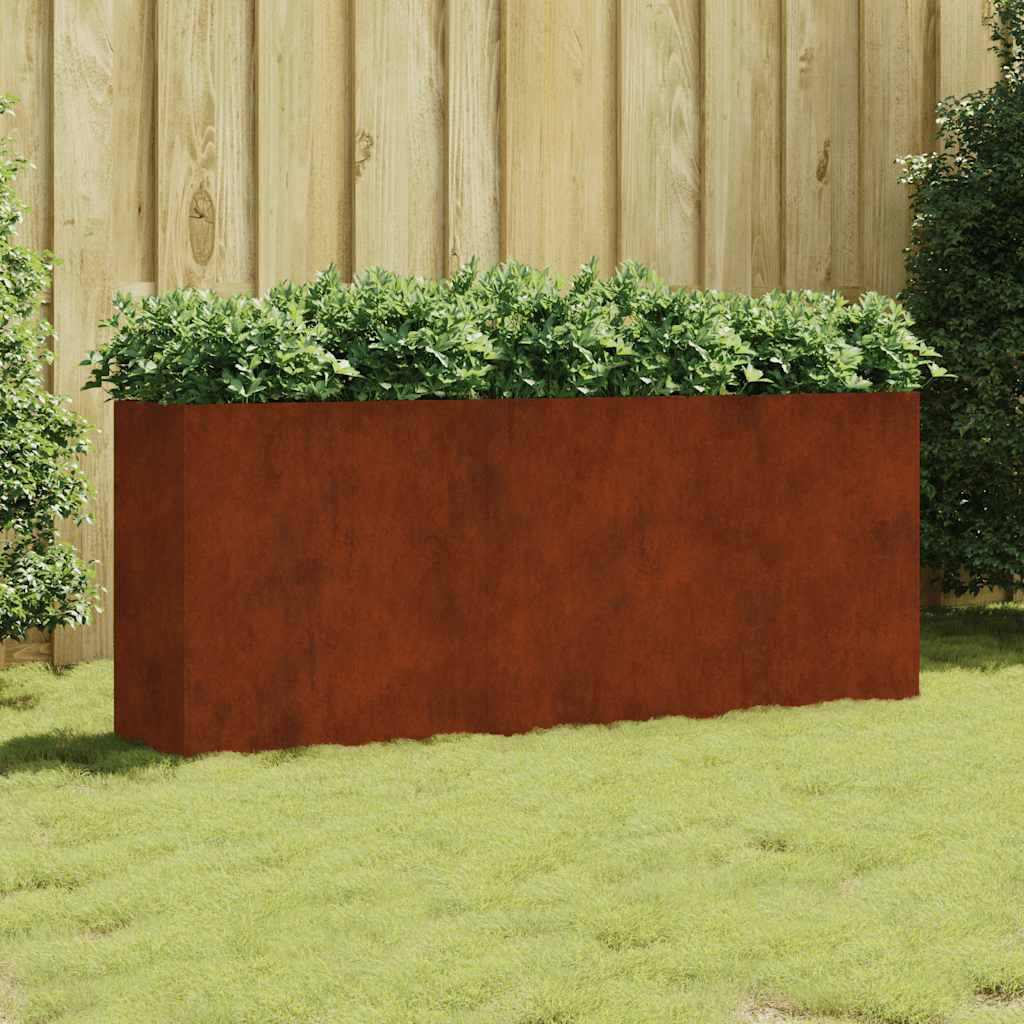 Corten acél kerti magaságyás 200x40x80 cm