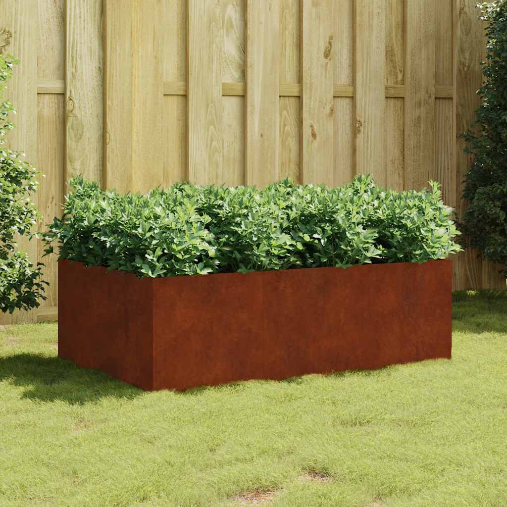 Corten acél kerti magaságyás 120x80x40 cm