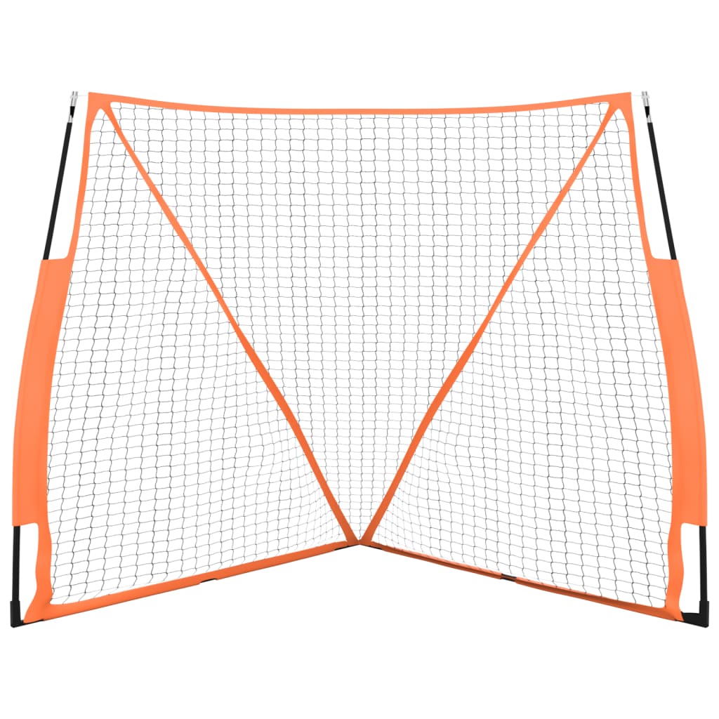 Narancs-fekete acél és poliészter baseball háló 183x182x183 cm