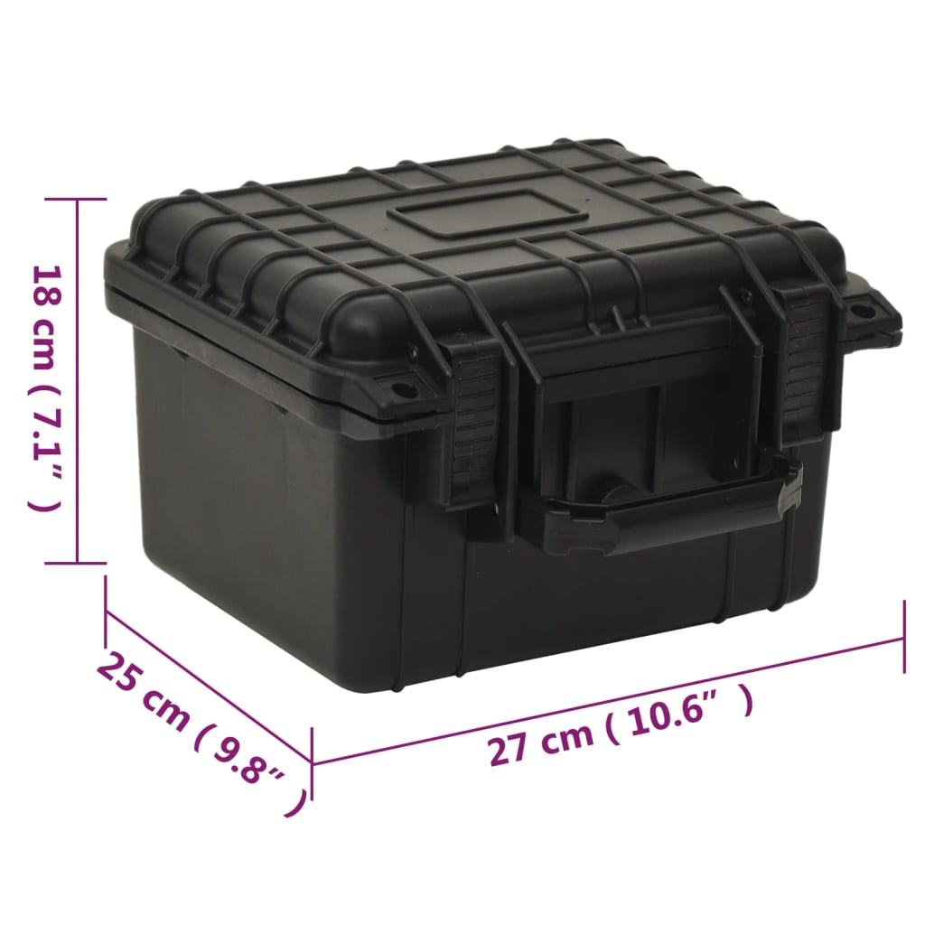Fekete pp hordozható repülős tok 27x25x18 cm Fekete pp hordozható repülős tok 27x25x18 cm