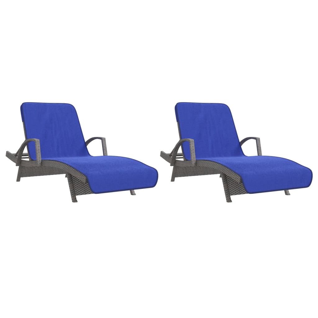 2 db királykék 400 gsm szövet strandtörölköző 75 x 200 cm