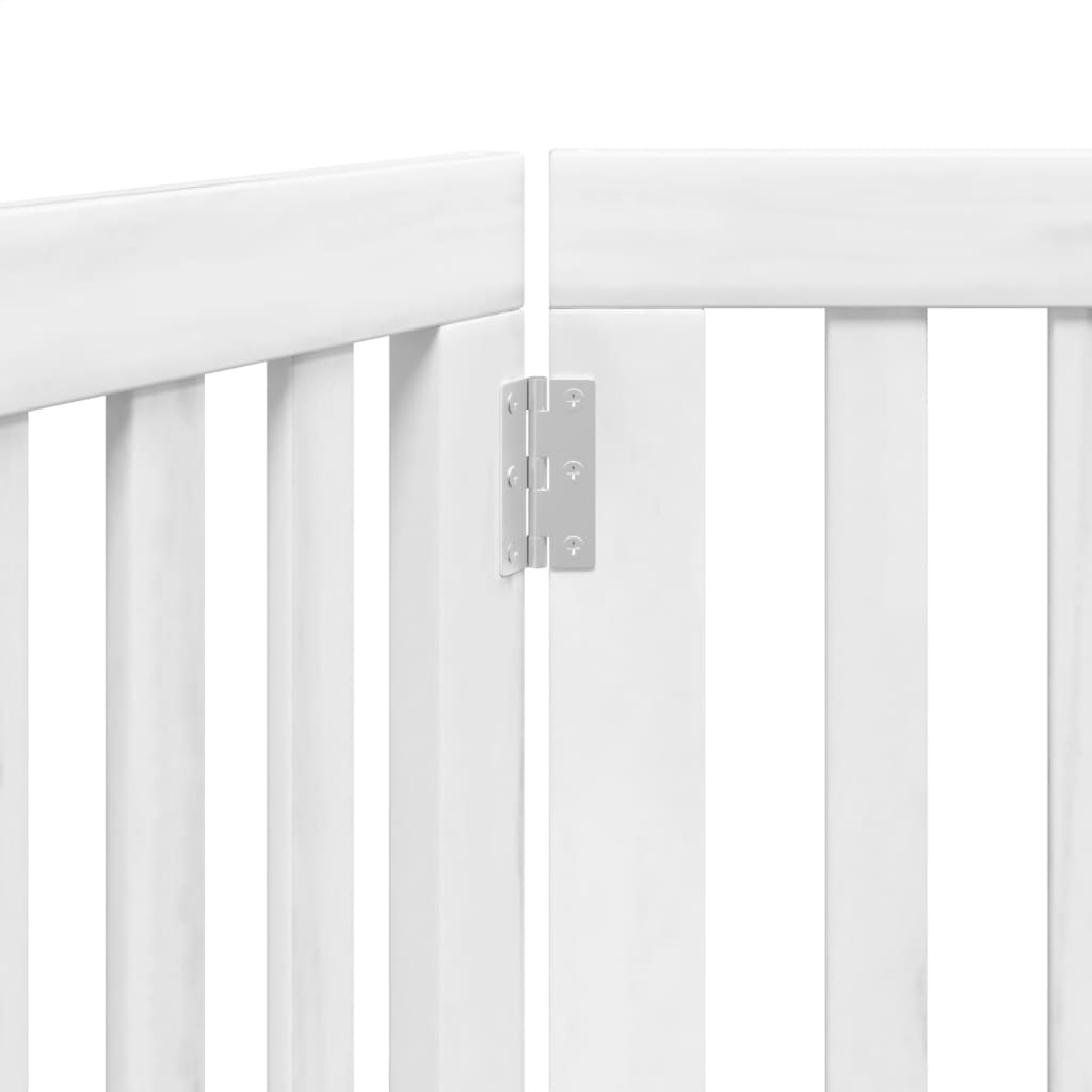 Fehér nyárfa 3 paneles összecsukható kutyakapu 150 cm