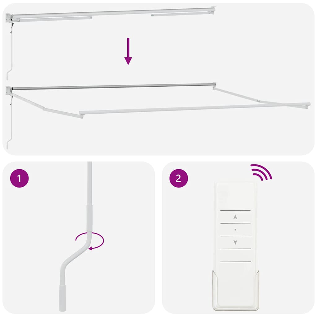 Behúzható napellenző fehér 400 × 300 cm alumínium